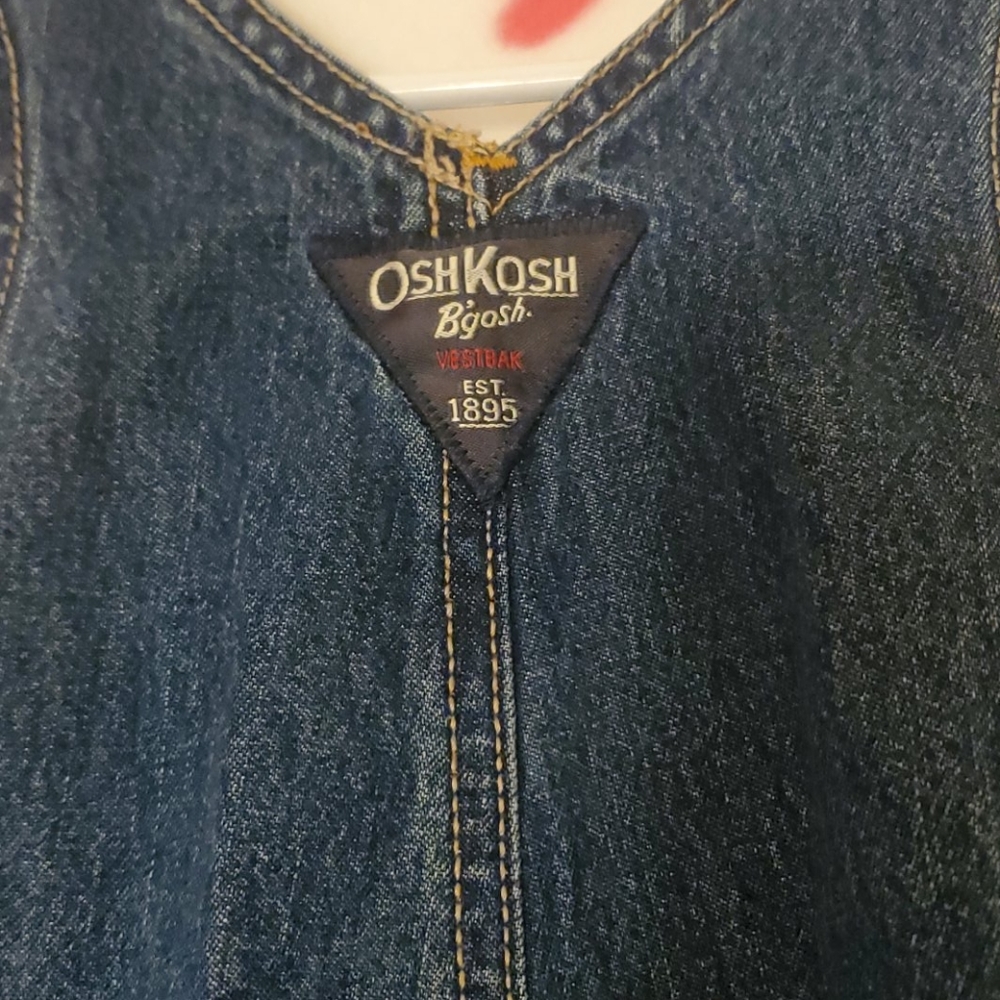 OshKosh B'gosh Dark Denim Carpenter Overalls - Picture 2 of 8